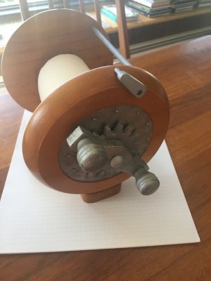 Sold - A Unique One.Handmade wooden fishing reel toilet paper holder.  For you fishermen!, SkiTalk