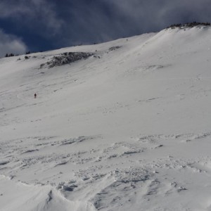 Fun wind crust snow day at Breck