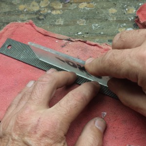 Sharpening a scraper